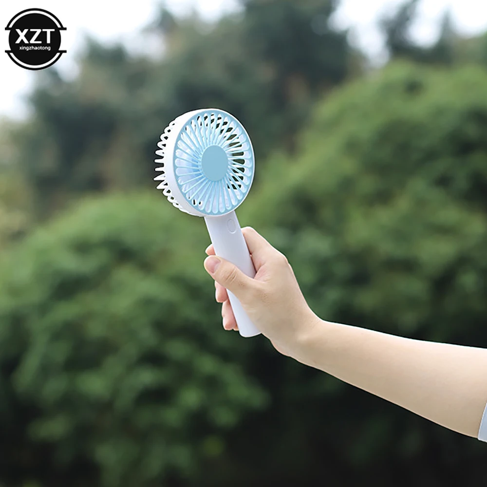 1Pcs USB Mini Fan Portable Handheld Electric Fan Rechargeable Desktop Air Cooler Outdoor Cooling Travel Hand Office Home