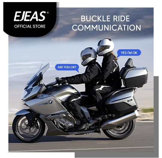 EJEAS V6 Pro Bluetooth Motorcycle Intercom Helmet Headset 1200m Interphone  830mAh