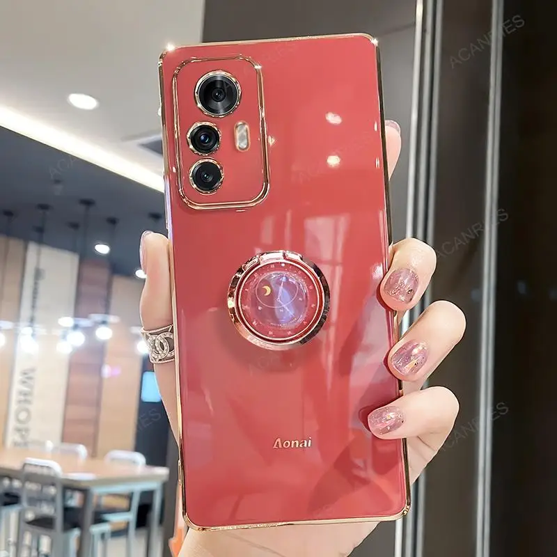 thumbnail image 1 of Mi12t Ring Holder Stand Case For Xiaomi Mi 12t Pro 5g 12 Lite Xiaomi12 T 12lite Luxury Plating Silicone Back Cover Xiomi 12x 12s, 1 of 5