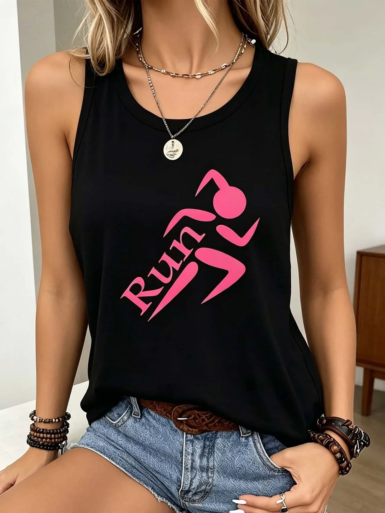 Women's Summer Energetic Sleeveless Sporty Top