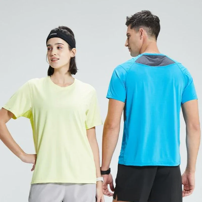 Mens Short Sleeve Running T-shirt Gym Jogging Sports Tops Male Fitness Sweatshirts High Quality Breathable Muscle Fit Sport Tees