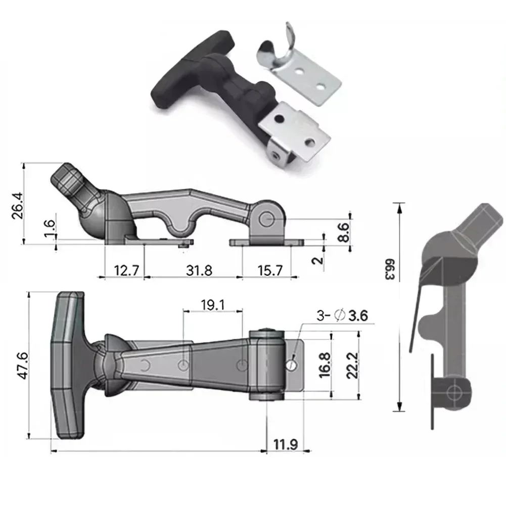 For Connecting Body Flexible Draw Latch Elastic Hood Catch For Installation Seamless And Convenient Installation 2