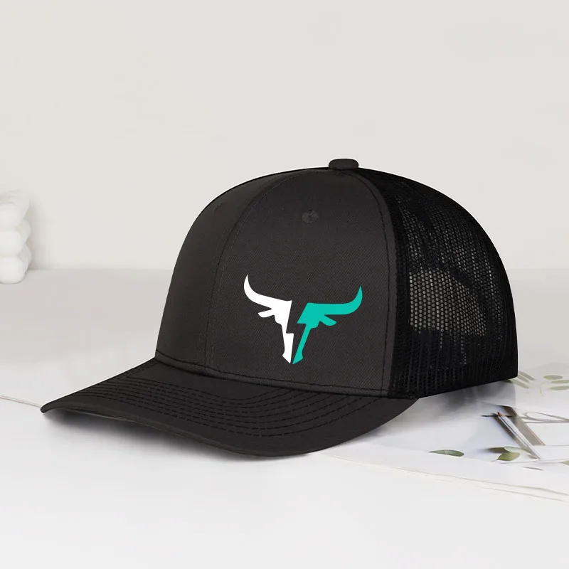 Mesh Cap with Bulls Logo - Lightweight, Breathable, Adjustable Sun Hat, Stylish Fashion Accessory