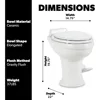 320 RV Toilet  White ,Standard Height ,Gravity Toilet,Elongated Ceramic Bowl,Flush with Foot Pedal,For RVs,and Outdoor Campers 3