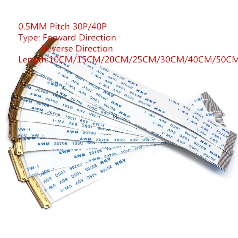 

1PCS EDP I-PEX 0.5MM Ribbon Cable AWM 20706 105C 60V VW-1 30 Pin 40 Pin