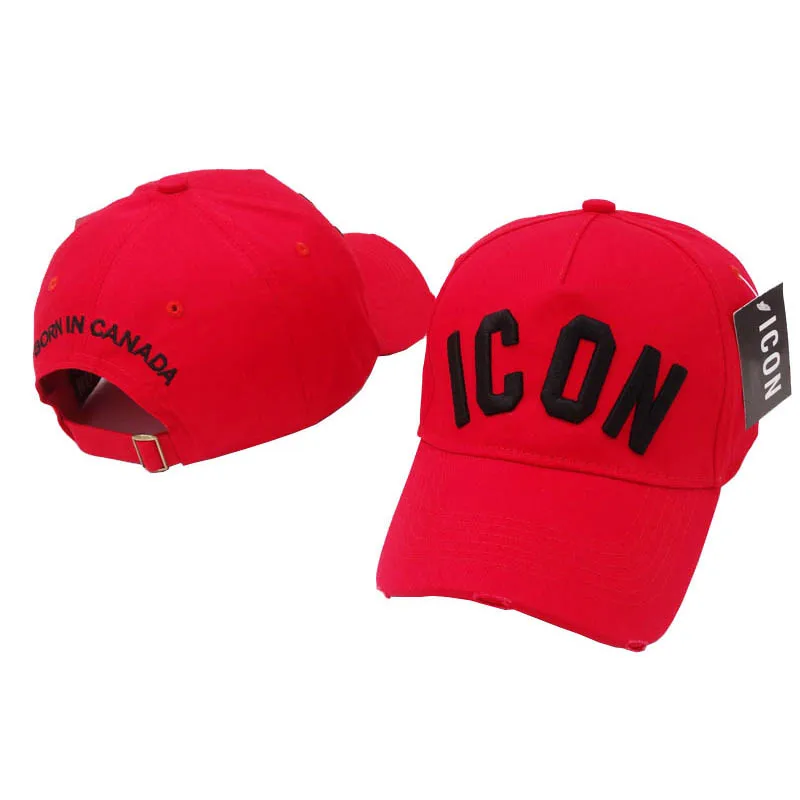 Wholesale High Quality Cotton Baseball Caps ICON Logo  Letters High Quality Cap Men Women Hat Black Cap Dad Hats baseball flat cap