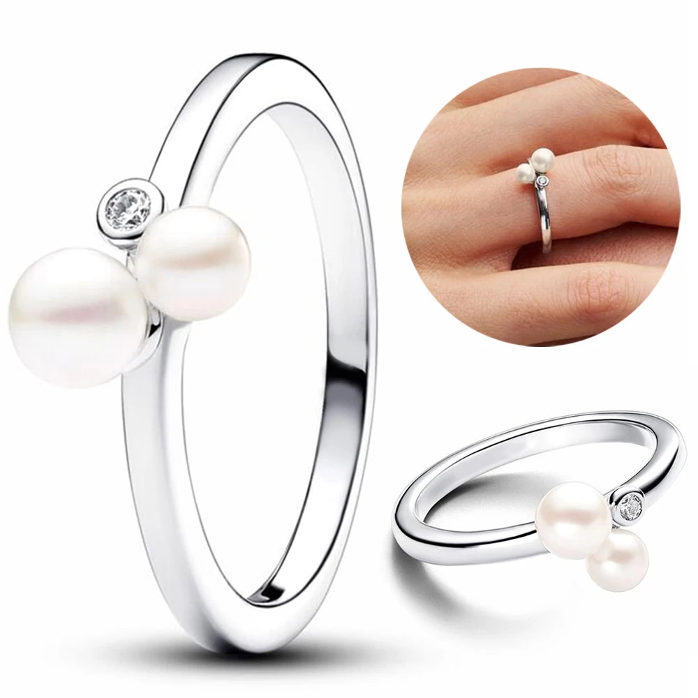 Woman Hoop Earrings 925 Sterling Silver Pearl Pavé Halo Stud Earrings For Women Earrings Jewelry Gifts - Image 6