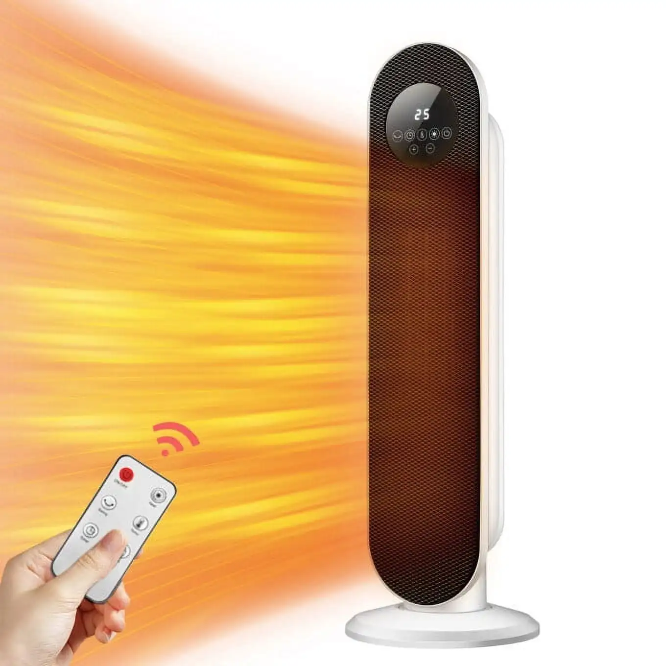 

1500W Electric Oscillating Ceramic Tower Space Heater, White