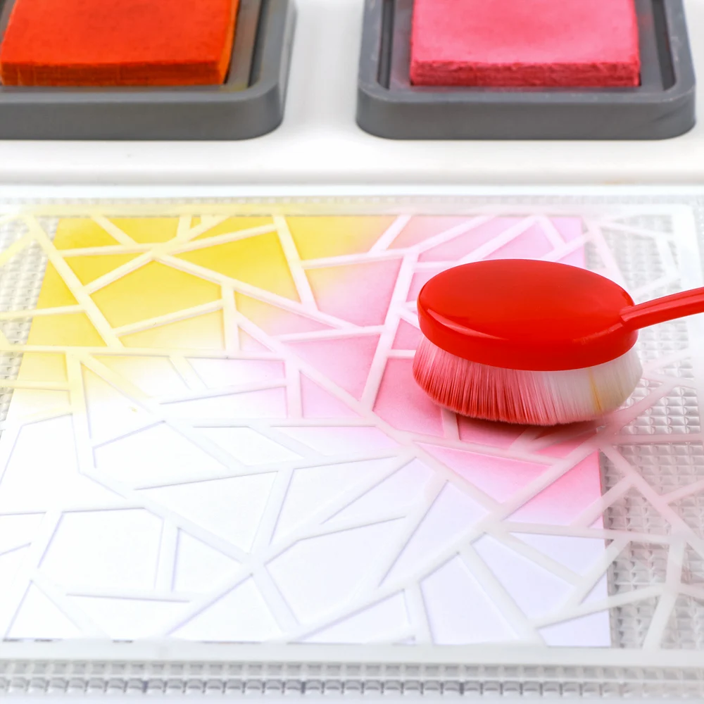 Niedrige klebrige Matte mit Gitter, klares Photopolymer-Basteln, niedrig klebrige Matte zum Stempeln, Schablonieren, Tinte, Mischen, Positionierungsdesigns – Detail 9