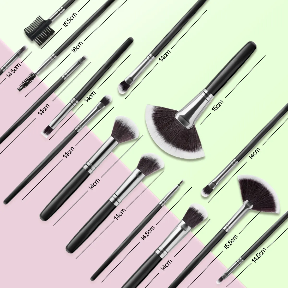 MAANGE Makeup Brushes Pro Pink Brush Set
