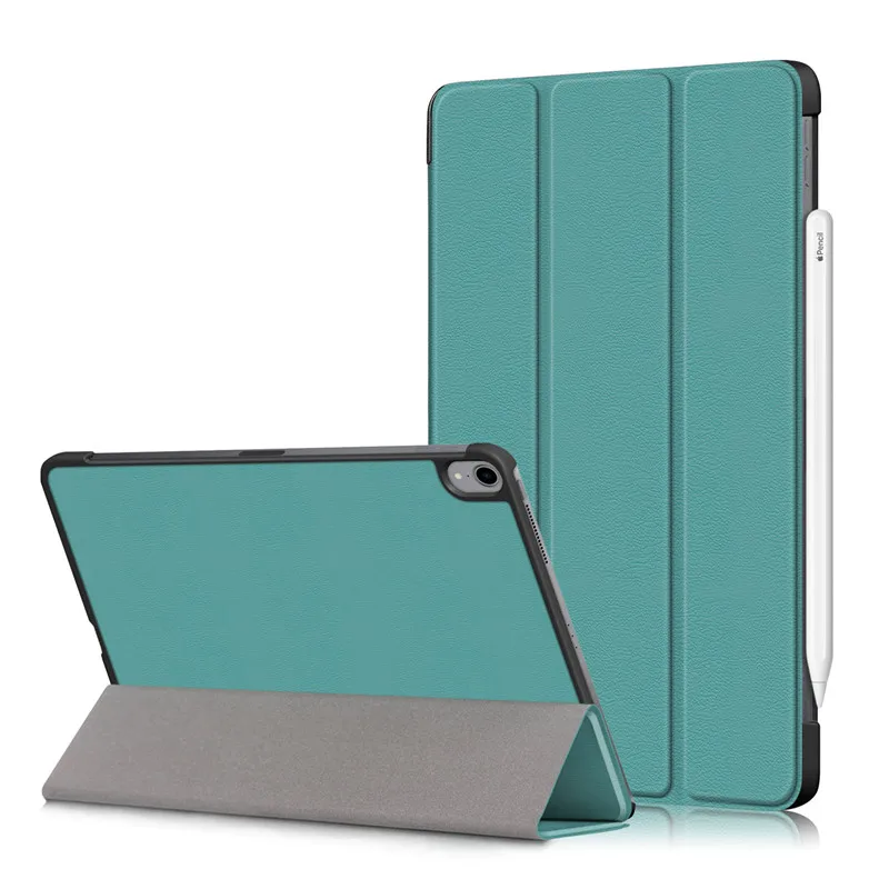 Premium PU Leather Magnetic Folding Tablet Cover - Hard Back Protective Case