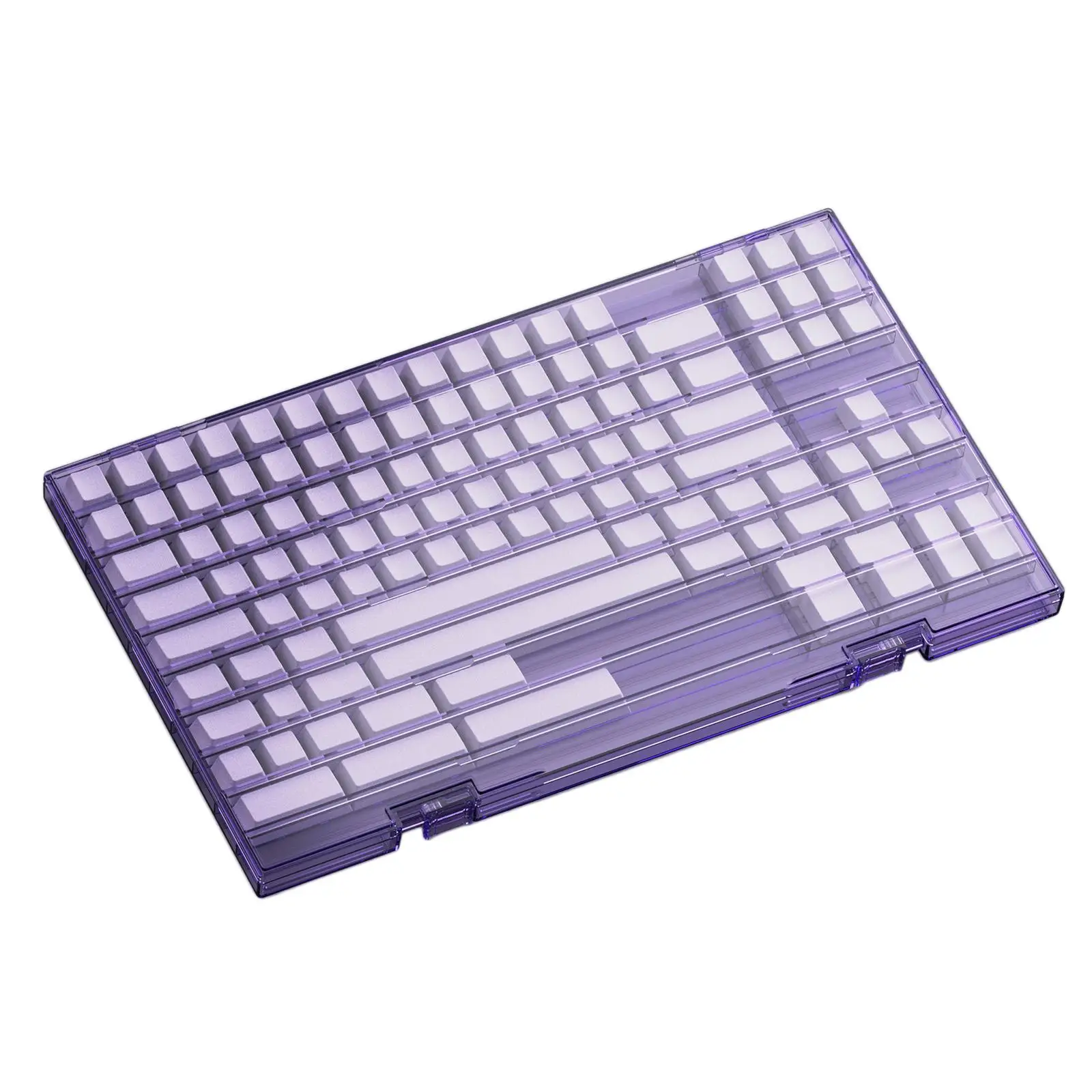 Transparent Keycap Storage Box With Cover DIY Keycaps Set Display Organizing Lids Bins Sheet Keyboard Profile Collection Case