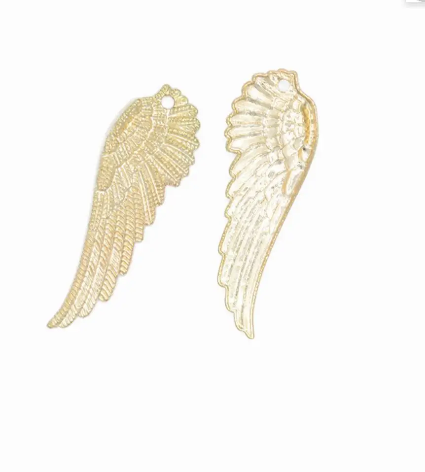 20pcs/lot 51*18mm  Wholesale Metal Mini Angel Wings Charms Pendants Jewelry Making F0385