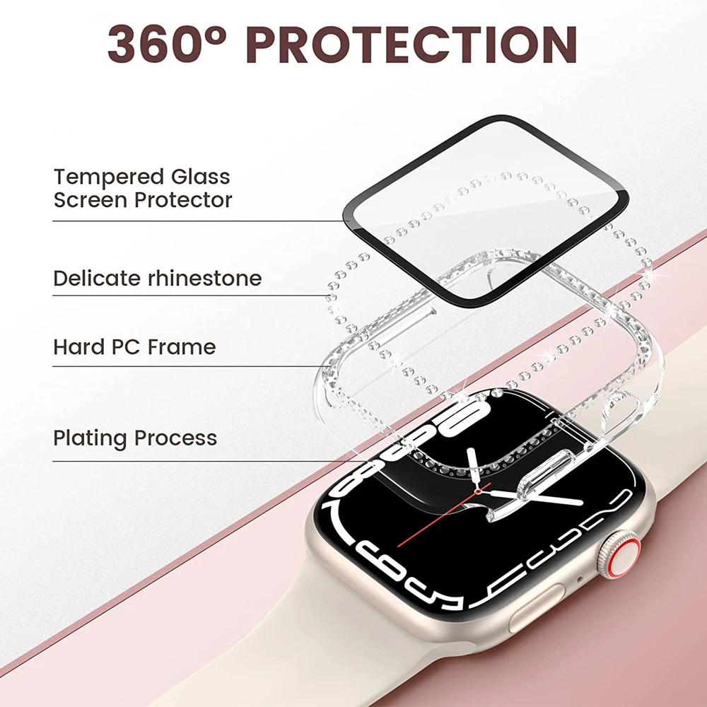 Premium Diamond Bumper Glass + Case Screen Protector