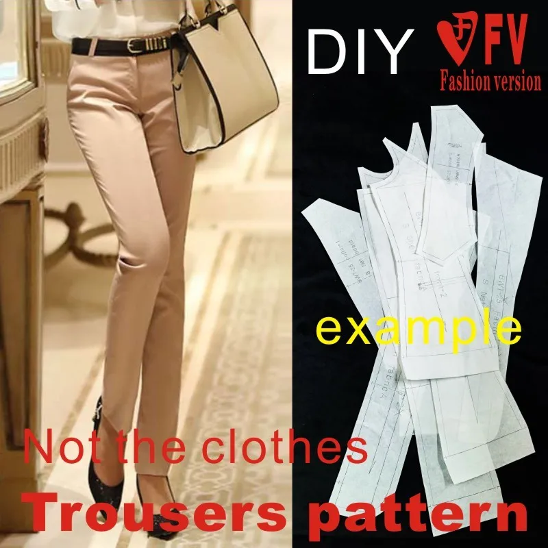sewing template panty low waist pants pattern elastic TCK-3