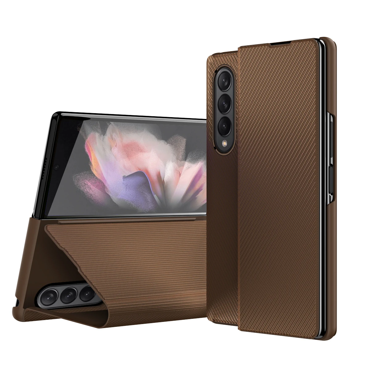

Кожаный чехол-бумажник с защитой всего корпуса для Samsung Galaxy Z Fold4 5G Fold 4 Fold3 Fold 3 2 Fold2 Non-Fingerprint Coque Cases