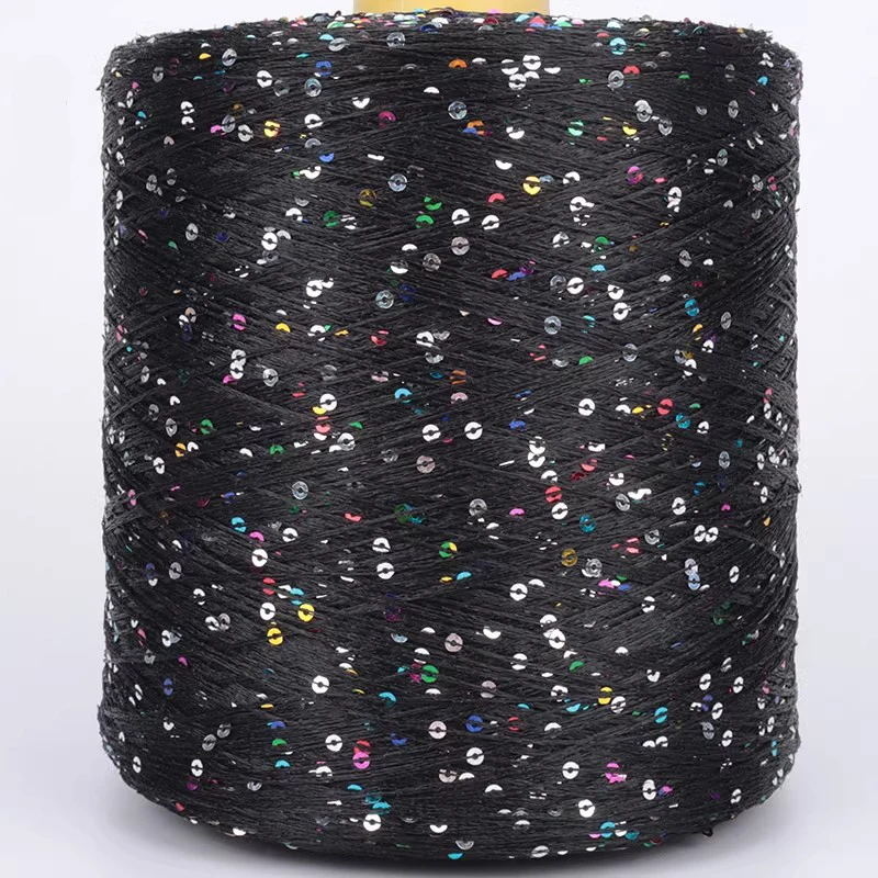 520g Shiny Glitter Sequin Yarn Hand Crochet Knitting Yarn Skein DIY Clothes Needlework Weaving Needlework Sequins Thread X3048 4