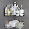 Bathroom Corner Storage Shelves Wall Mounted Rack Shampoo Holder Iron Shower Drain Basket Punch-Free Organizer Bath Accessories 2