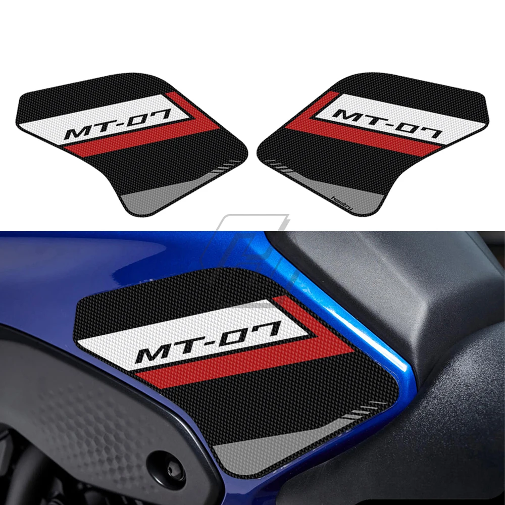 For Yamaha MT-07 2021-2022 Motorcycle Anti slip Tank Pad 3M Side Gas Knee Grip Traction Pads Protector Sticker