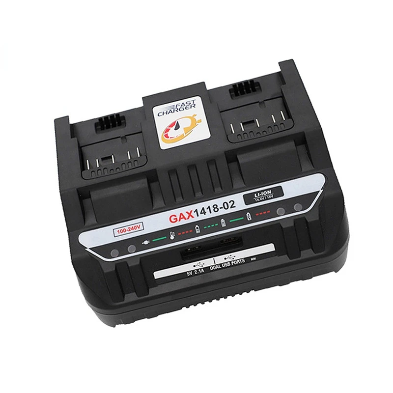 

4A Li-ion Battery Charger Dual charging Port with USB Port & 1A 3A charger For Bosch 18V 14.4V Battery BAT618 BAT614 BAT609