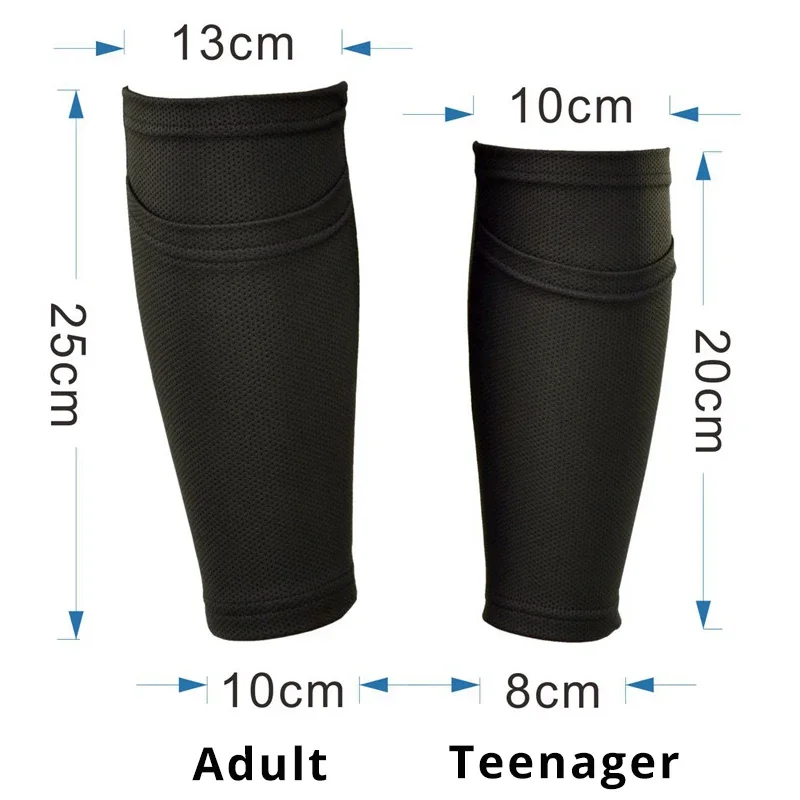 1 Pair Soccer Shin Guards Pads With Pocket Adult Kids Professional Leg Sleeves Support Football Calf Socks Shin Guard