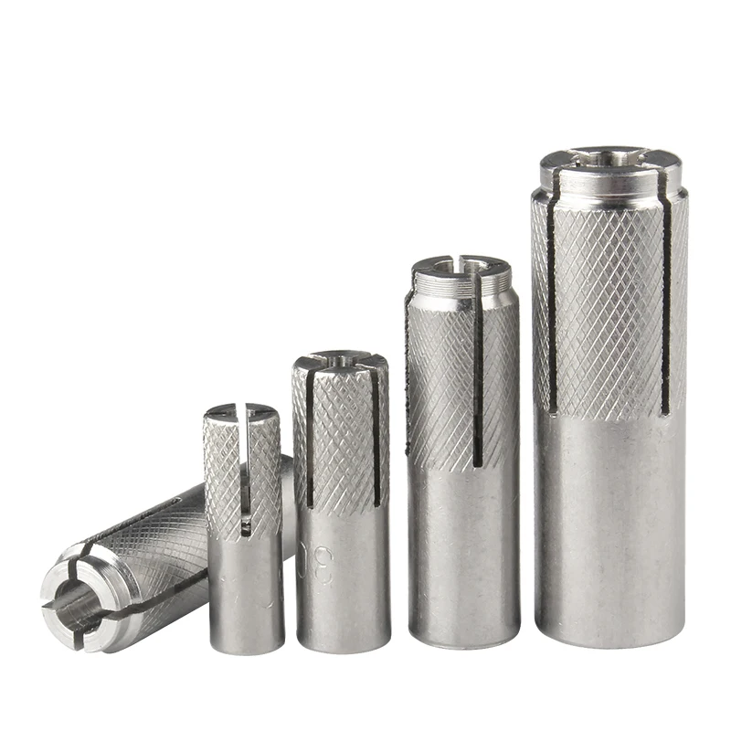 1-5pcs M6 M8 M10 M12 M16 Stainless Steel Galvanization Push Burst Blasting Drop-in Anchor Screw Bolt Wedge Nut Expansion Anchor expansion bolt set