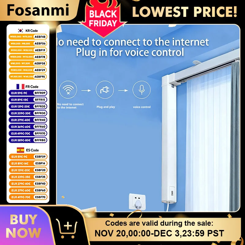 ระบบรางม่านไฟฟ้าพร้อมฟังก์ชั่นเปิด-ปิดอัตโนมัติอัจฉริยะ ควบคุมด้วยรีโมท เหมาะสำหรับบ้าน โรงแรม สำนักงาน 1