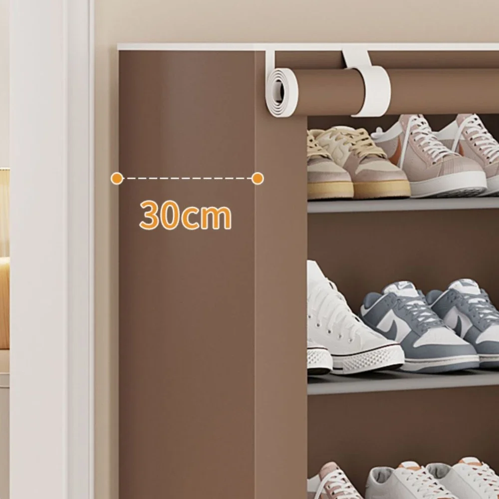 Shoe Rack Dust-proof Shoe Rack Multi-layer Simple Sneakers Rack Economical Indoor Strong Load-bearing Space Saving Fabric Storage Shelf