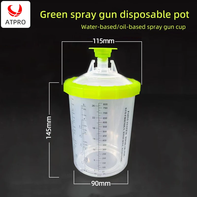 

50 Sets Of 800 Ml Spray Gun Pot DiSposable Wash Pot Car Paint Spray Gun General Paint Cup On The Pot
