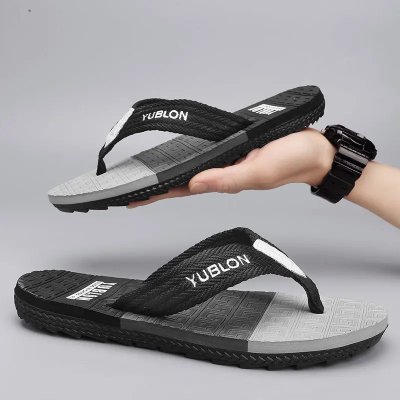 

Men's Slippers For Summer Mesh Thickened Anti-slip Slippers Men Outdoor Beach Sandal Male Home Flip Flops Schoenen Mannen