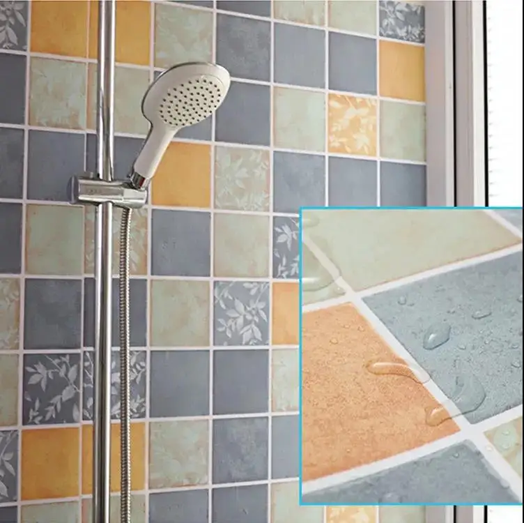 Pannelli murali autoadesivi, vinile resistente all'acqua e all'olio per impermeabilizzazione dei pavimenti delle pareti della cucina del bagno
