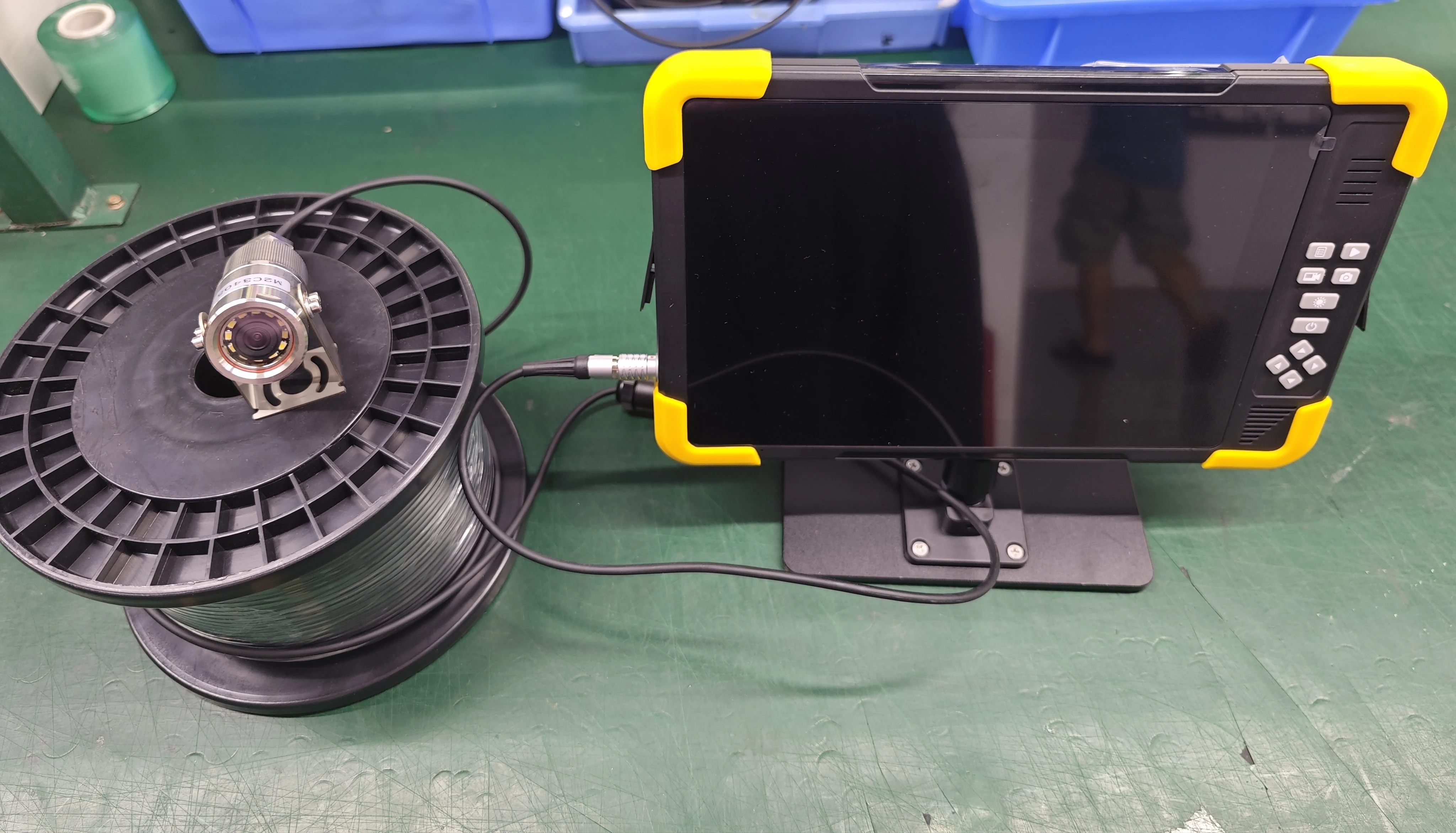 1-200m 케이블 옵션 휴대용 5MP 10인치 심해 우물 다이빙 수중 낚시 카메라..