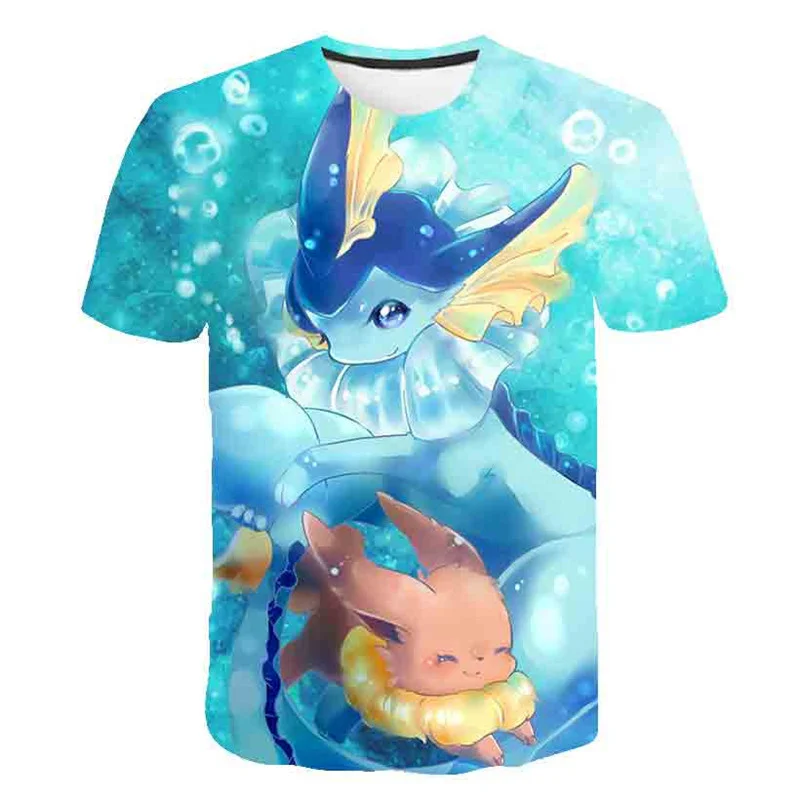 Kid's new summer pokemon T shirt Anime 3D print kid boys girls new style pokemon short sleeve tops fit 4-14 years old kids t shirt kid size