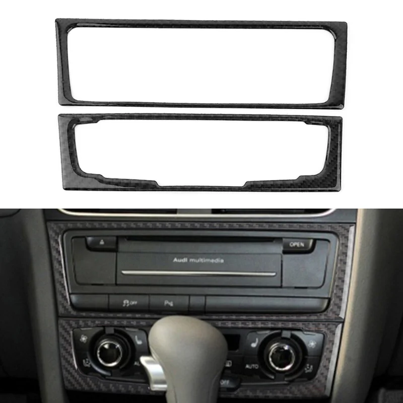 

Car Carbon Fiber ABS Console CD Panel Trim Cover Decoration For Audi A4 B8 A5 Q5 B7 2009 2010 2011 2012 2013 2014 2015 2016 LHD