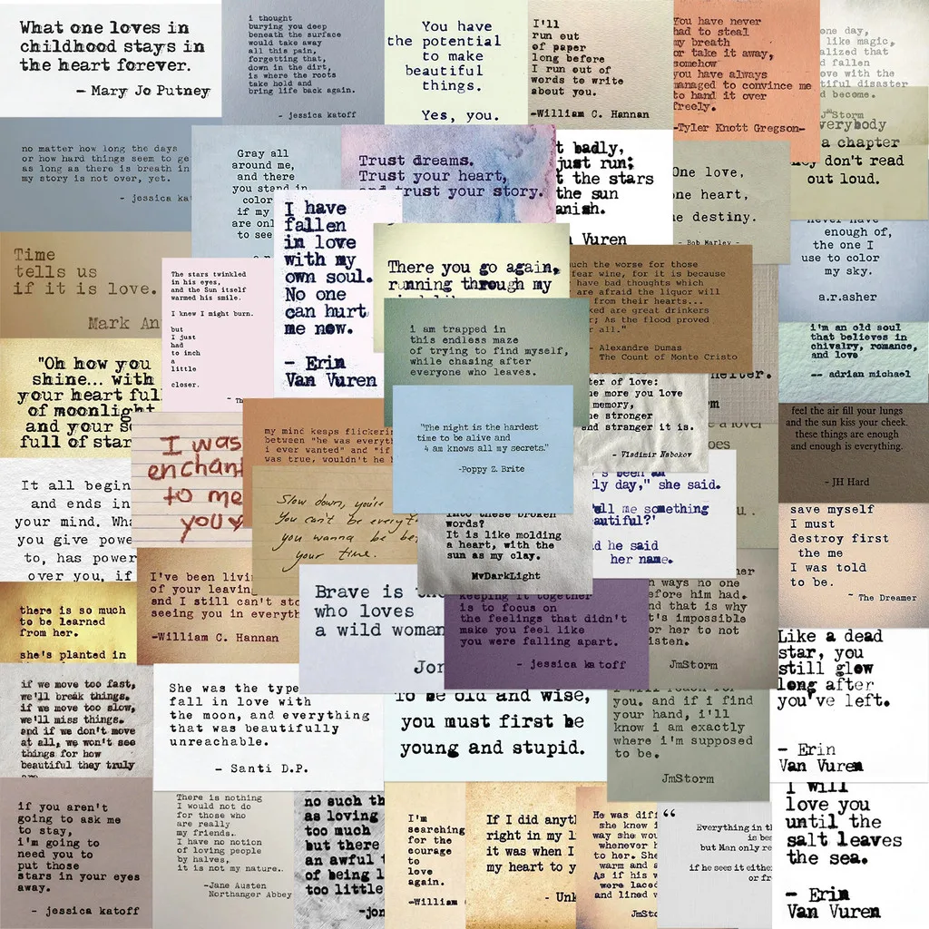 60개 빈티지 스타일 지혜 스티커 - 방수 비닐 데칼 (저널, 하이드로 플라스크 및 여행용품용) AnimeWorlds Store