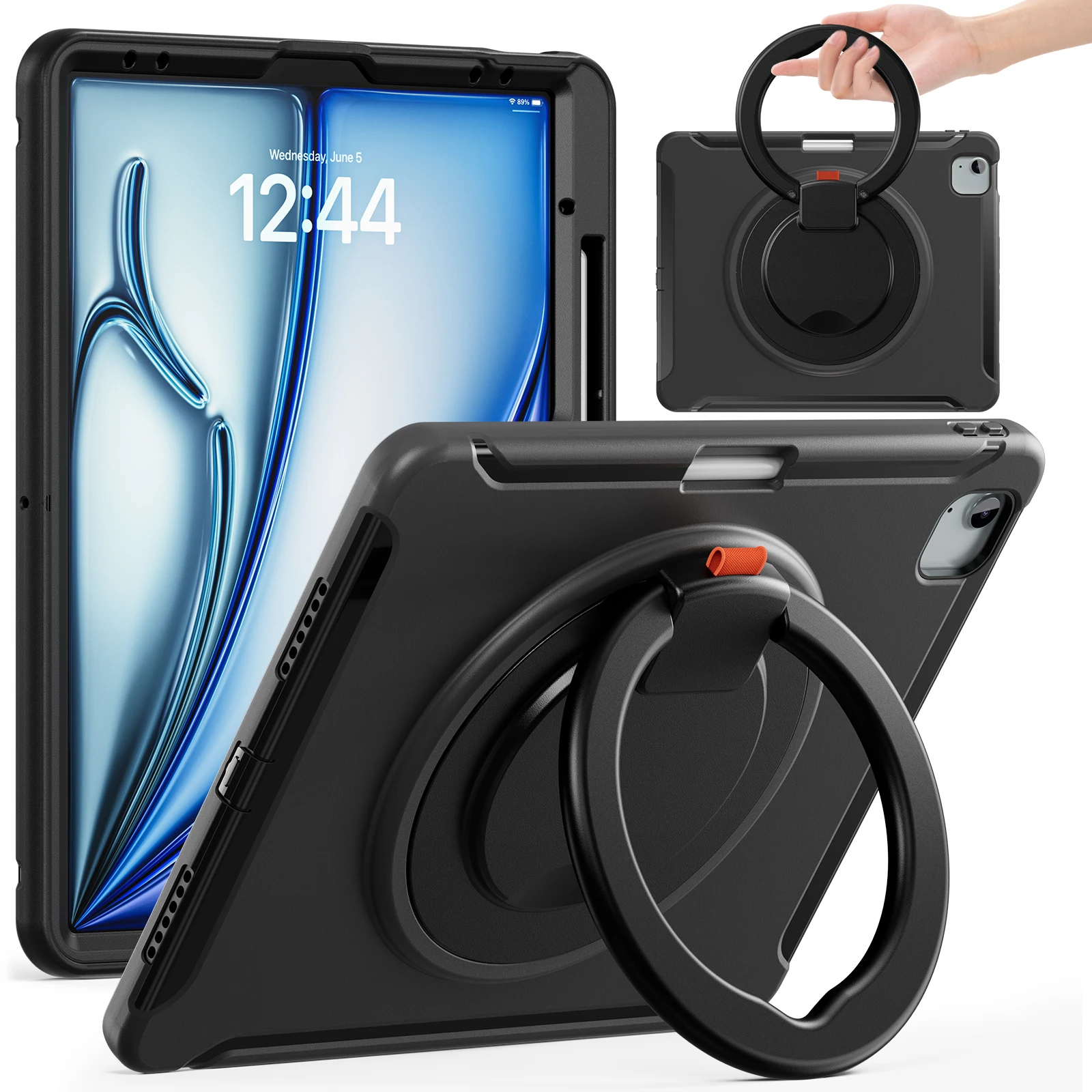 Kids Shockproof Tablet Protector Stand Case with Handgrip Cover