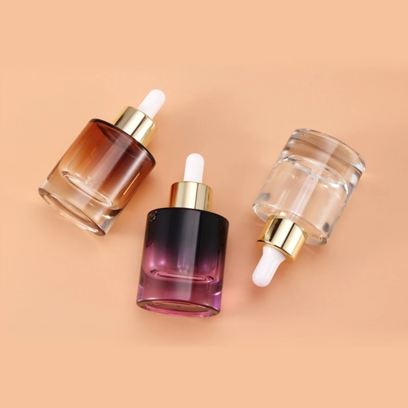 

1/5pcs Empty 30ml Thick Glass Dropper Bottle with With Pipette Serum Bottle for Doterra Essential Oil Gold Lid Perfume Bottle