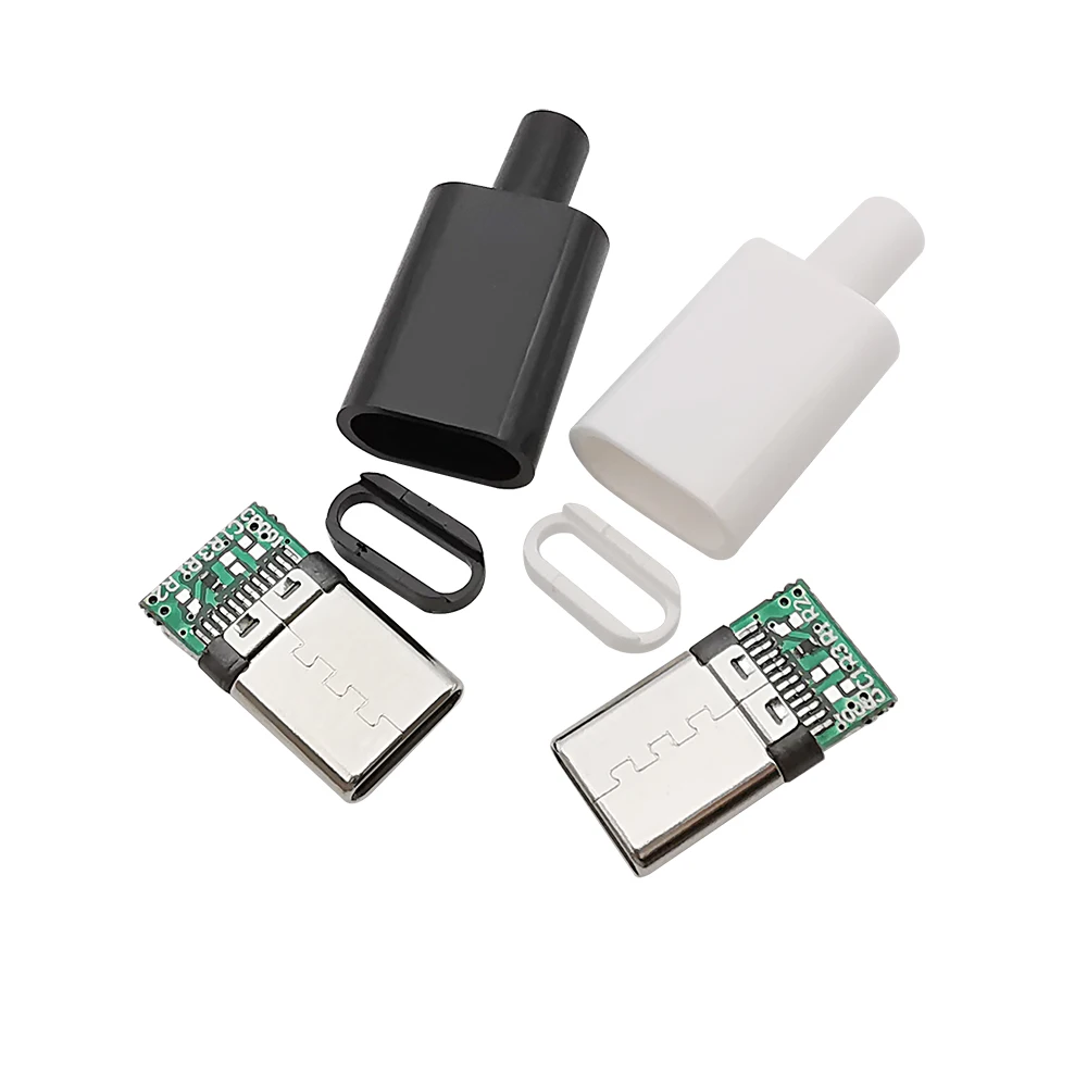 5Pcs TYPE C USB 3.1 24 Pin Male Plug Welding Connector Adapter Housing Type-C Charging Plugs Data Cable Accessories Repair Type C Connectors