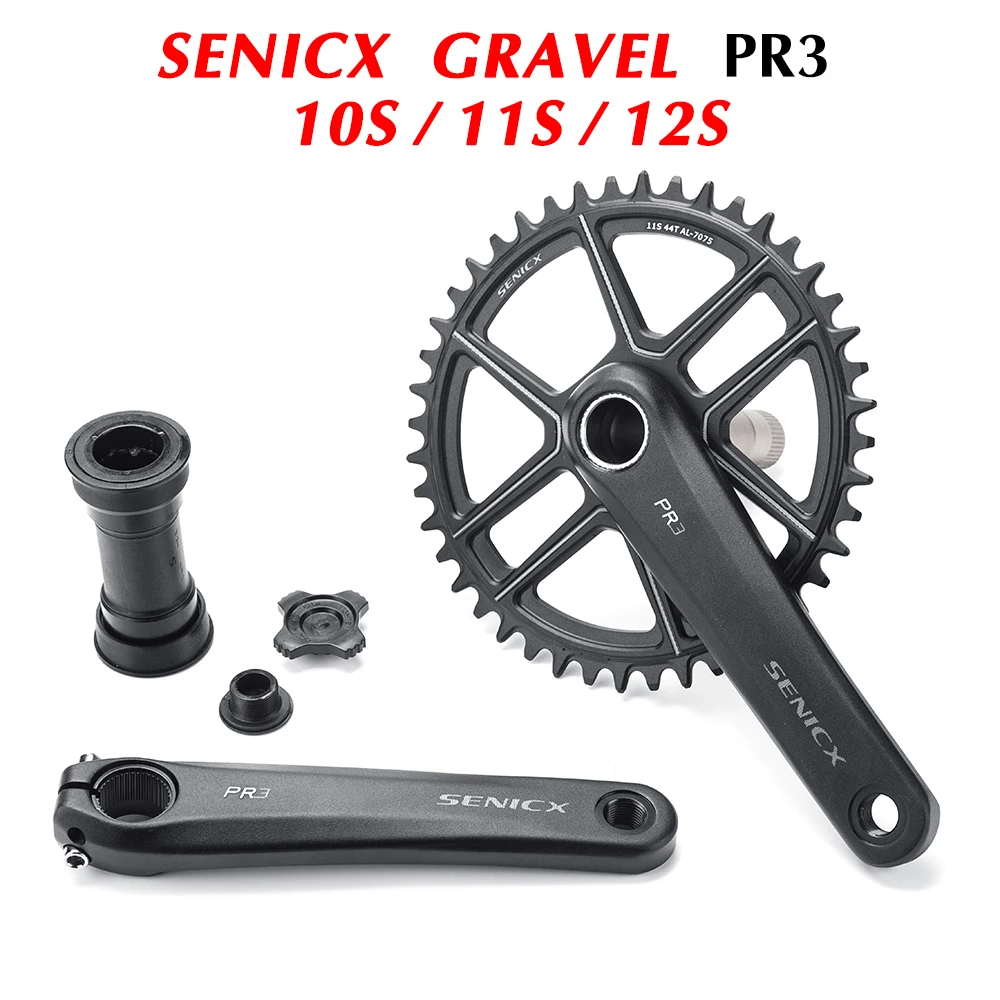 Senicx rxシングルスピードクランクチェーンセット、40t/42t/44t、165