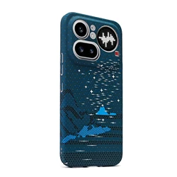 Enhanced Carbon Fiber Pattern Magnetic Slim Protective Case - Hard PC Shell for Nothing Phone (4a) Pro (Color 1)