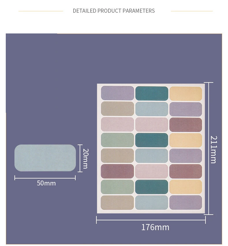 Description Picture 2 of itemMorandi Color Index Stickers Spice Can Label Kitchen Room Spice Jar Labels Self Adhesive Categorized Label Tag Marker Paper