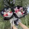 Cartoon Hellokitty Cat With Artificial Flowers Plush Doll Toy bridal bouquet Flower Bouquet Valentine Christmas Graduation Gifts 3