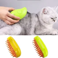 Cat Steam Brush Electric Spray Water Spray Kitten Pet Comb Soft Silicone Depilation Cats Bath Hair Brush Grooming Supplies 6