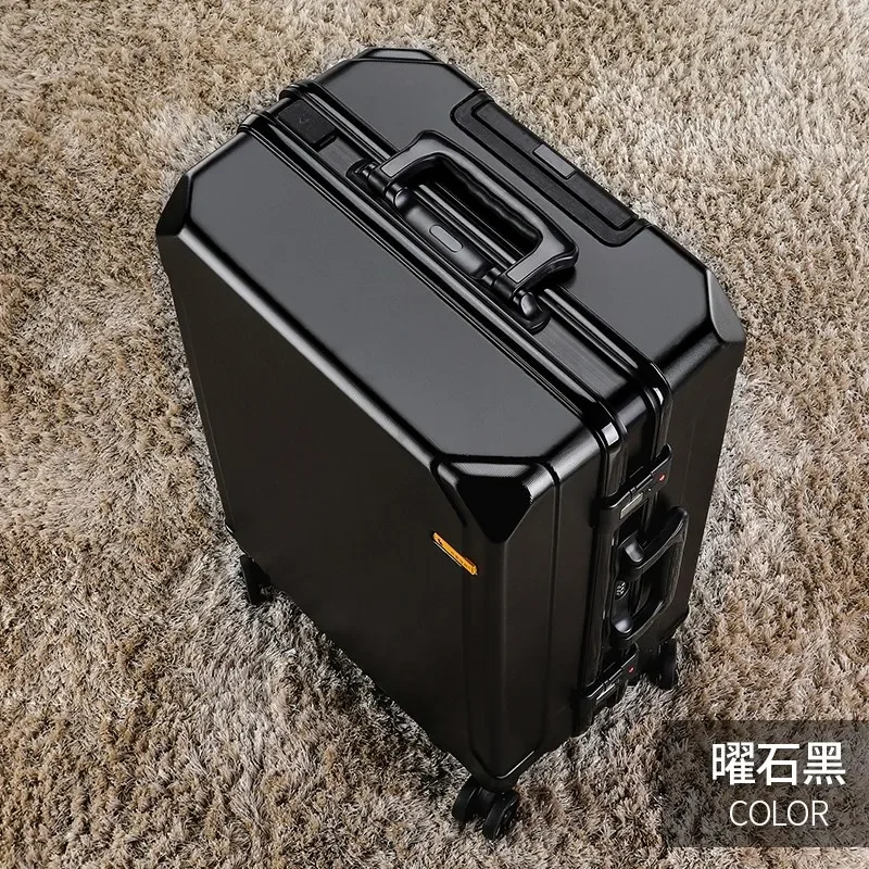 

New New Fashion rolling luggage aluminum frame USB charging trolley suitcase 20/24/26/28 inch students password travel luggage