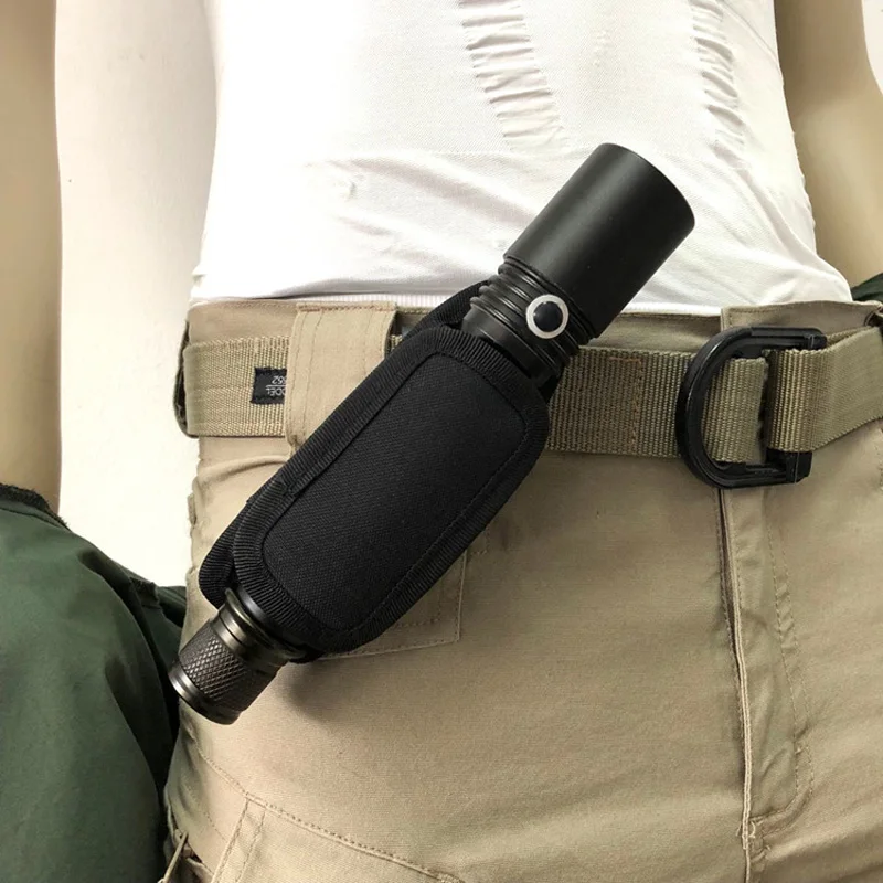 FlashlightHolsterBeltCarryCaseFlashlightPouchHolsterforDutyBeltHolderwithMolle