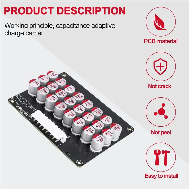 P-프리미엄-8S 액티브 이퀄라이저 밸런서 Lifepo4 Lipo LTO 배터리 에너지 이퀄라이제이션 커패시터 BMS 보드