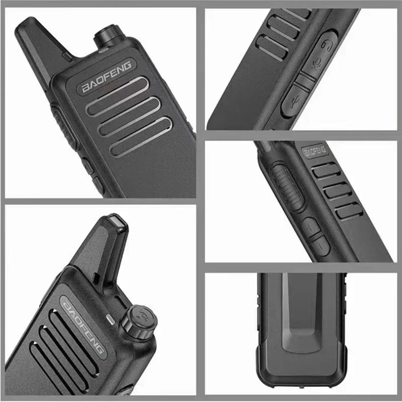 Baofeng BF-T20 휴대용 미니 워키토키, 양방향 라디오 충전, USB VOX, BF-C9 BF-888S KD-C1, 스테이션 호텔 사냥용, 2 개