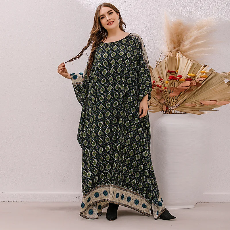 

2023 European and American New Autumn and Winter Fashion Retro Knit Simple Slim Plus Size Dress