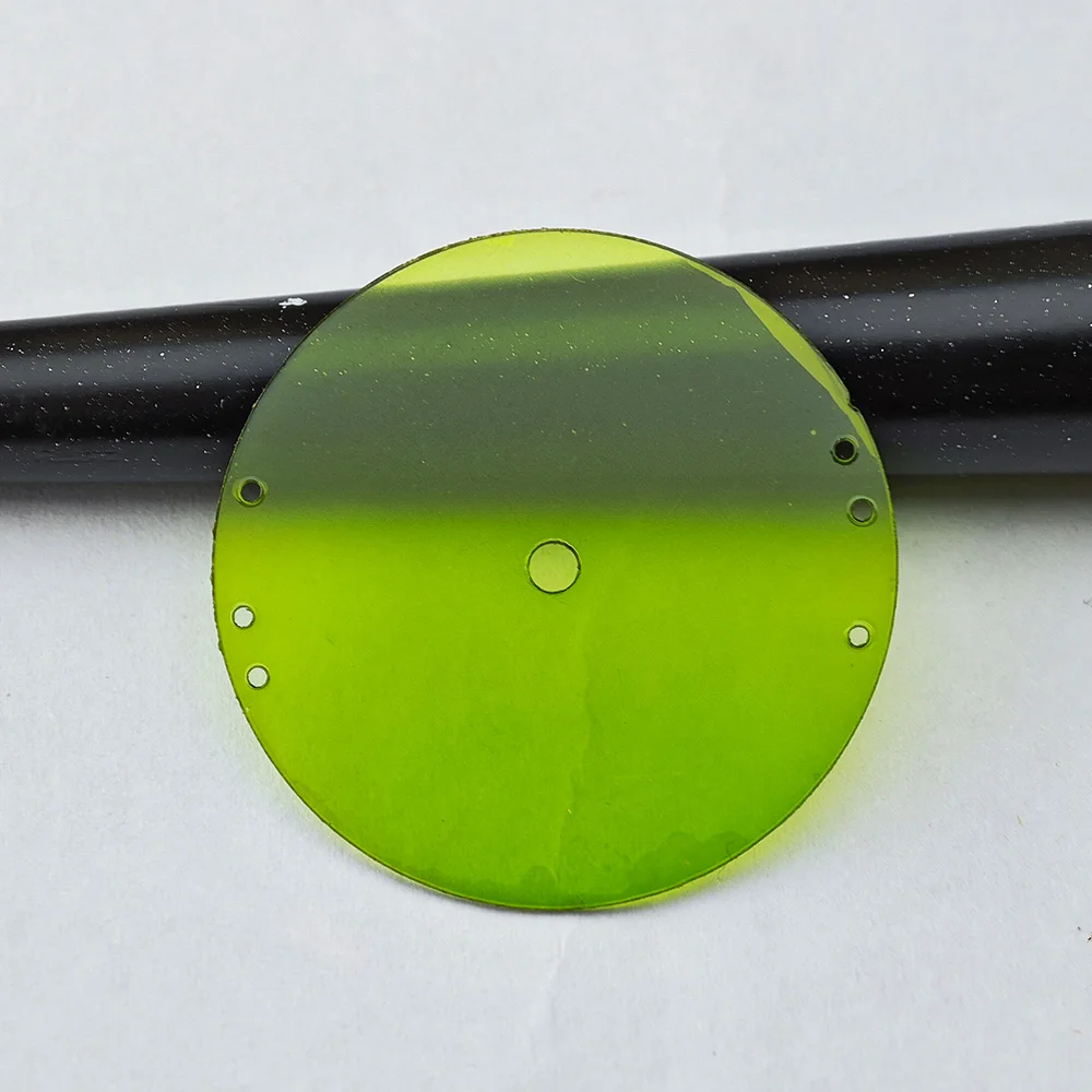 28.5mm Black & Blue Luminous Skeleton Dial with Green Accents