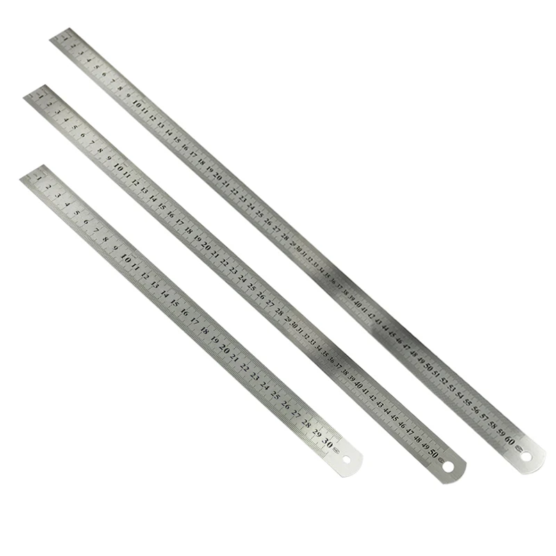 STONEGO Stainless Steel Ruler, 6, 8, 12, 16, 20 Inch Metal Rulers, With  High Precision Graduation Line Double-Sided Scale - AliExpress